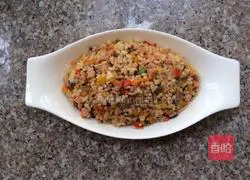 Pumpkin Illustration of how to make baked rice 4