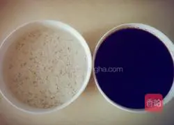 Illustration of how to make black rice balls 1