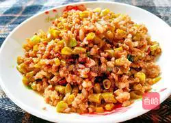 Illustration of how to make noodles with sour beans, minced meat and oil, 7