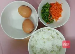 Illustration of how to make rice egg cake 1