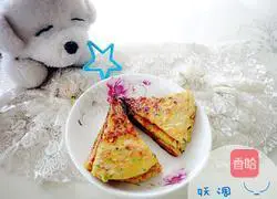 Illustration of how to make fried egg pancakes 8