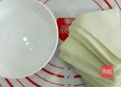 Illustration of how to make small wontons stuffed with pork and coriander 1 