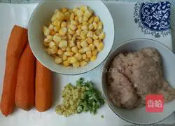 Carrot and corn meat dumplings Practice illustration 1