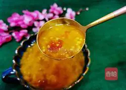 Illustration of how to make peach gum, millet and pumpkin soup 14