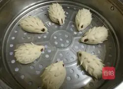 Illustration of how to make hedgehog steamed buns 5