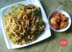 Illustration of making braised beans and noodles 11