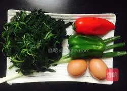 Illustration of how to make wild vegetable egg pancake 1