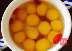 Illustration of how to make sweet potato glutinous rice balls 3