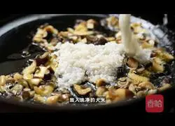 illustration of the method of risotto with black truffle ribbon 4