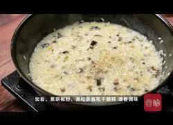 illustration of the recipe for risotto with black truffle risotto with black truffle risotto