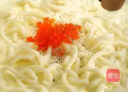 Black truffle cream udon recipe illustration 5