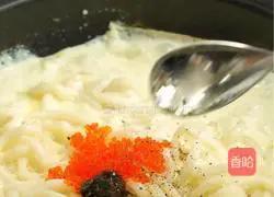 Black truffle cream udon recipe illustration 4